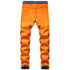 Skinny Men's Straight Pants Basic Brushed Mid Waisted Urban Jeans